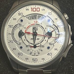 Tag Heuer Silver and Black Dial Watch